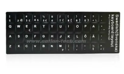 Высокое качество! 10 шт./лот наклейки на шведскую клавиатуру экологичные