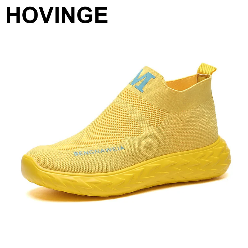 HOVINGE/Женская обувь кроссовки Flyknit женская спортивная женские слипоны ботинки для