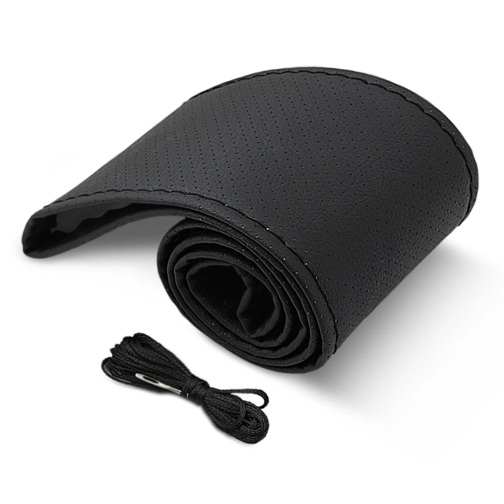 Чехол рулевого колеса автомобиля 38 см кожаная ручная строчка для Chevrolet Cruze Aveo Lacetti