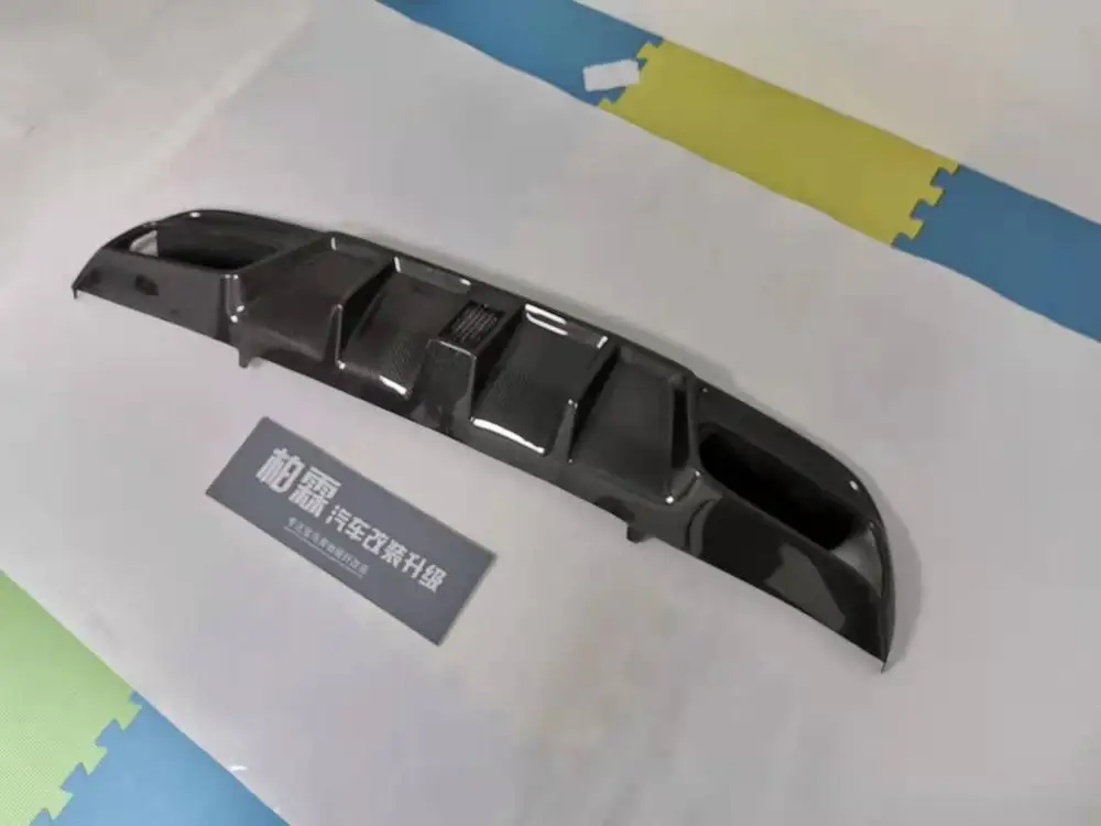 Карбоновый задний бампер для губ автомобильный диффузор с лампой Mercedes-benz c-class W205