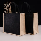 Многоразовая Джутовая сумка-тоут, экологически чистые джутовые пакеты для продуктов, для покупок, пляжа LX9F