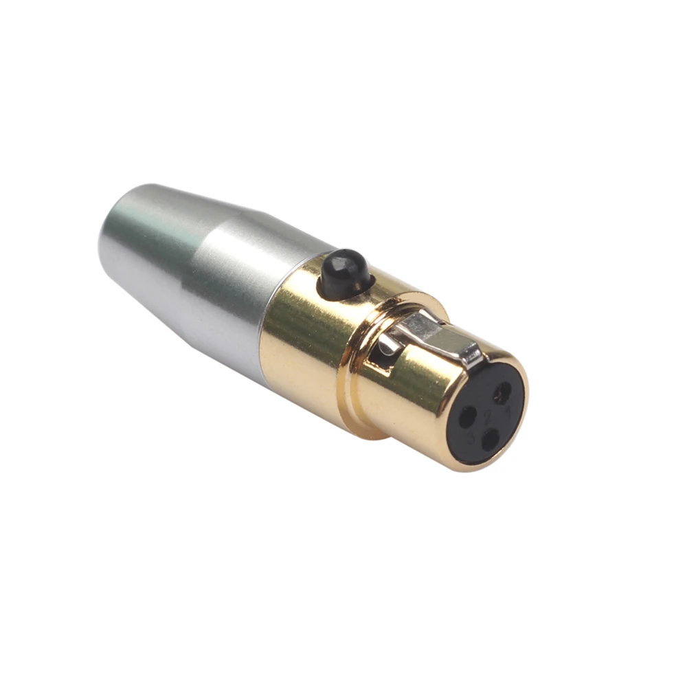 1 пара мини 3Pin XLR штекер Женский Чистый медный корпус анти-помехи эффект Аудио