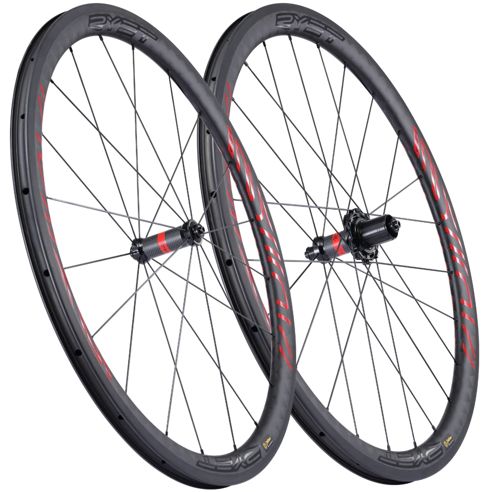 

700C Road Carbon Wheelset 35mm 40mm 45mm 50mm Carbon Bicycle Wheels Clincher Road Bike Wheels RYET WHEELSETS