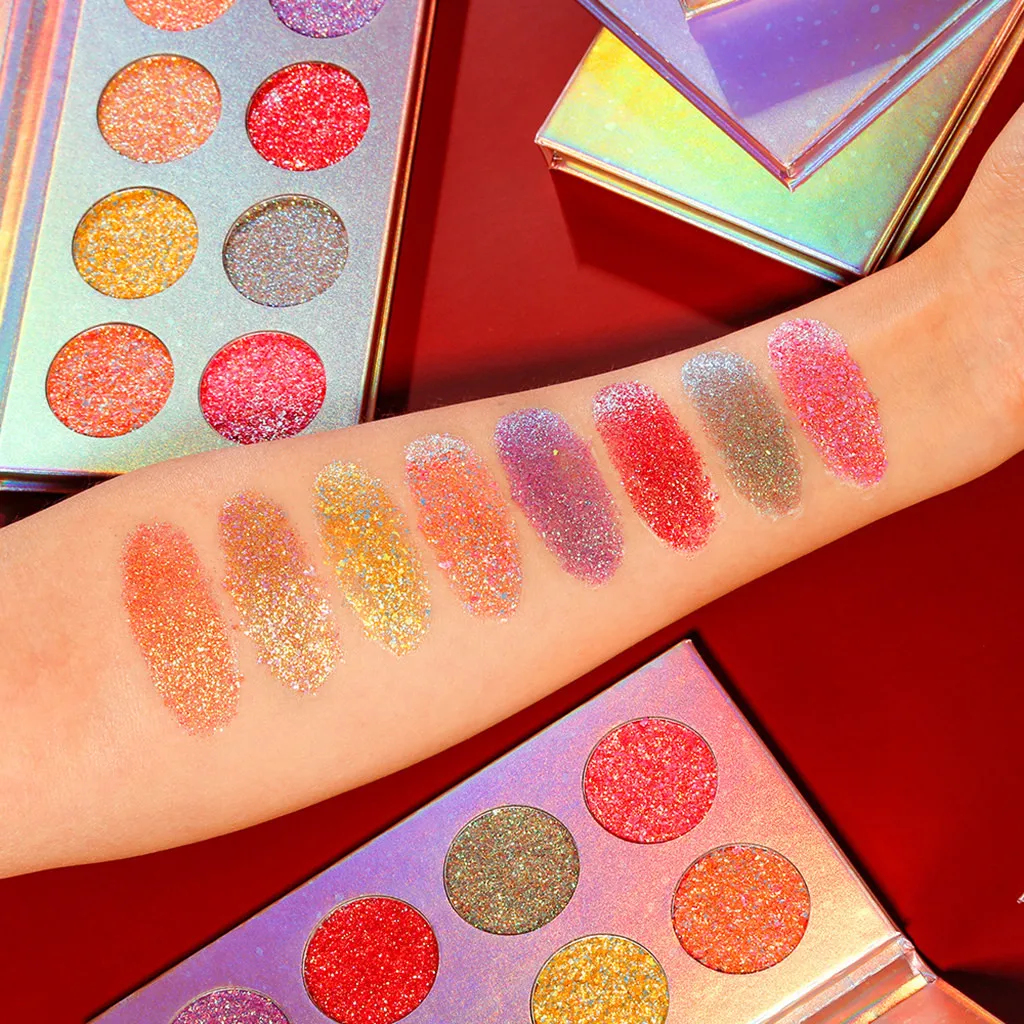 8 цветов Тени для век бледно tte светящиеся блестящие флуоресцентные тени