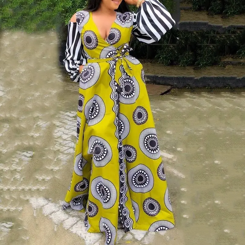 2019 осеннее элегантное желтое винтажное платье больших размеров вечерние платья