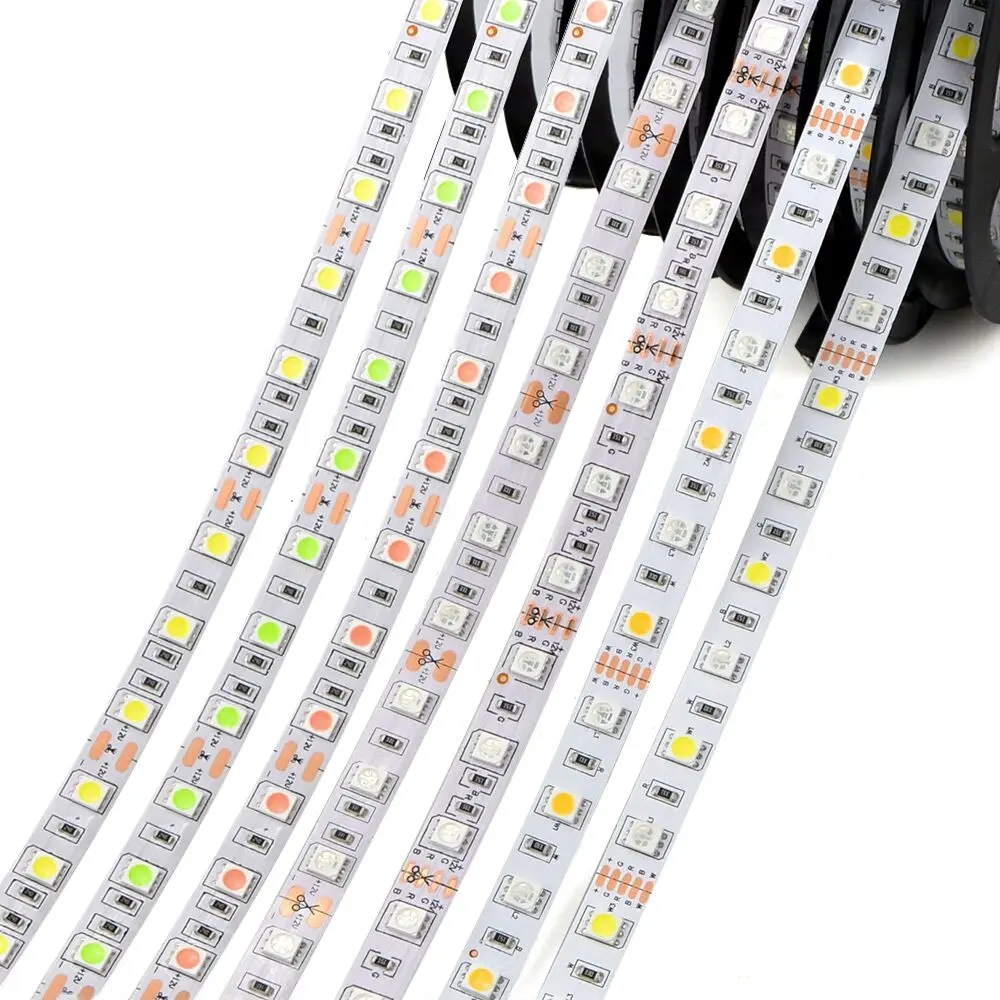 

DC 12V 5050 RGB LED Ribbon Tape Tira LED Strip Lights 5M 10M LED Strip Light Holiday Decoration Lights Luz Kitchen DIY Lighting