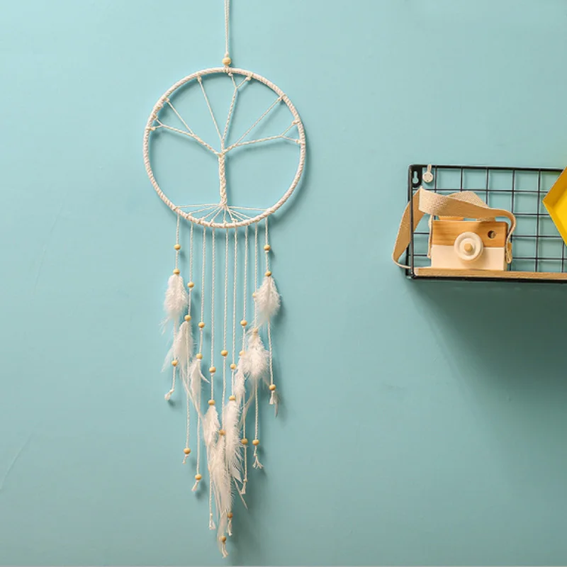 Подвесная подвеска ручной работы Ловец снов древо жизни перо снов|Ловцы и