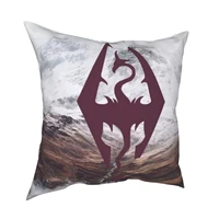 skyrim background dragon pillowcase soft polyester cushion cover decoration throw pillow case cover home zipper 40x40cm