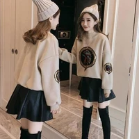 Large Size Womens Two-piece Autumn and Winter Suits Are Thin Western Style Sweater and Short Skirt Wear Two-piece Skirt Suit