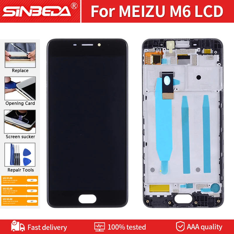 Оригинальный ЖК экран 5 2 дюйма для MEIZU M6 M711Q M711H M711M сенсорный дисплей с рамкой