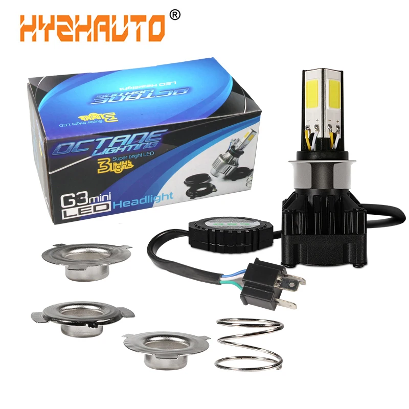 Hyzhatto 1 шт. H6 Ba20d светодиодный лампы H4 фары для мотоцикла высокой мощности 24 Вт 3000LM