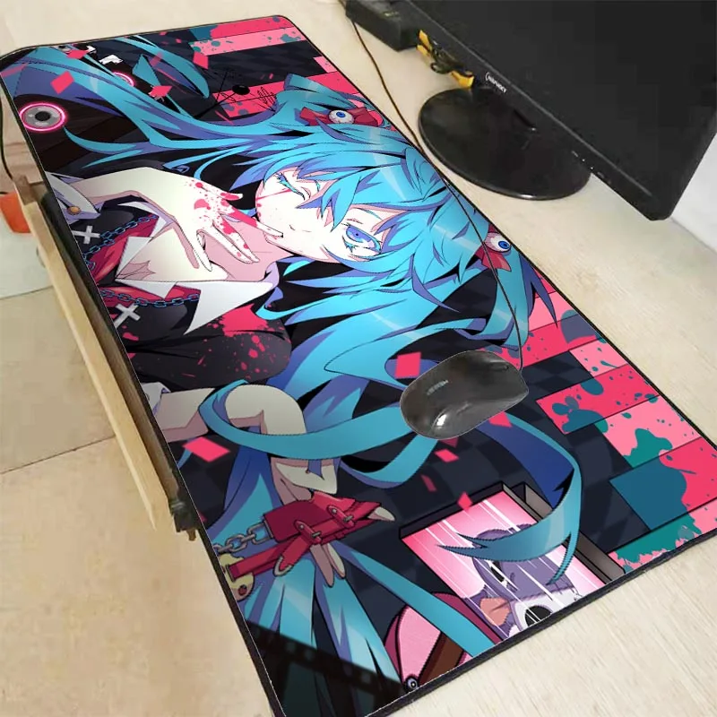 Аниме Hatsune Miku Girl большой 900x40/700x300/600x300 мм резиновый коврик для мыши компьютерная