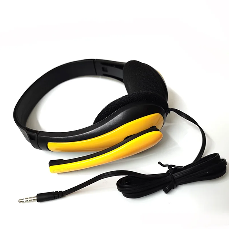 

High Quality Single Hole Headsets 3.5mm Bass Stereo Headset Computer Ear Noise Reduction Wired Headphones Common Headphone 32