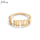 Jisensp Нержавеющаясталь 12 Знак зодиака кольца для Для женщин Регулируемый мужской женский двенадцать созвездий кольцо Ювелирное Украшение на день рождения