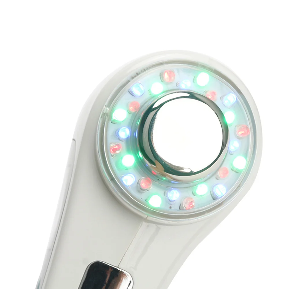 Goede 1Mhz & 3Mhz Ultrasone Gezicht Massager 7 Kleuren Led Light Facial Photon Ultrasound Therapie Huidverzorging Body Slim Anti Cellulitis Schoonheid