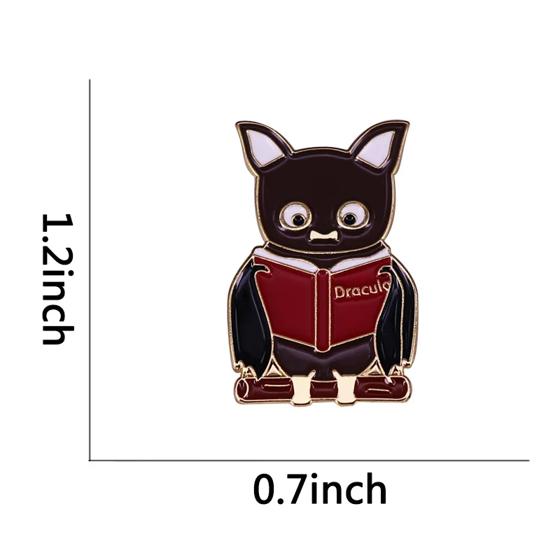 Детский значок вампира летучая мышь Дракула эмалированный desmodus rotundus милый