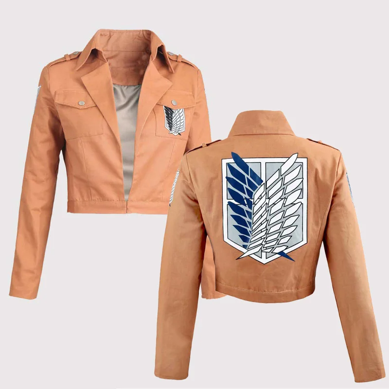 Attack On Titan Cosplay Shingeki No Kyojin Jacket Japanese Anime Brown Coat Women Man Adults | Тематическая одежда и