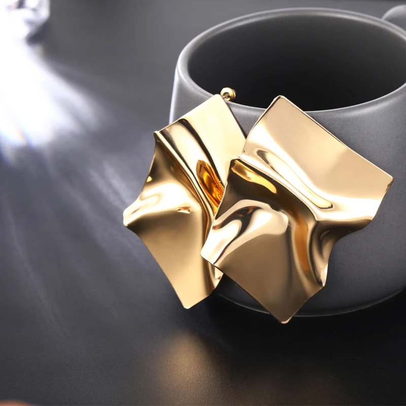 Модные Эффектные серьги индивидуальные массивные геометрические необычные из