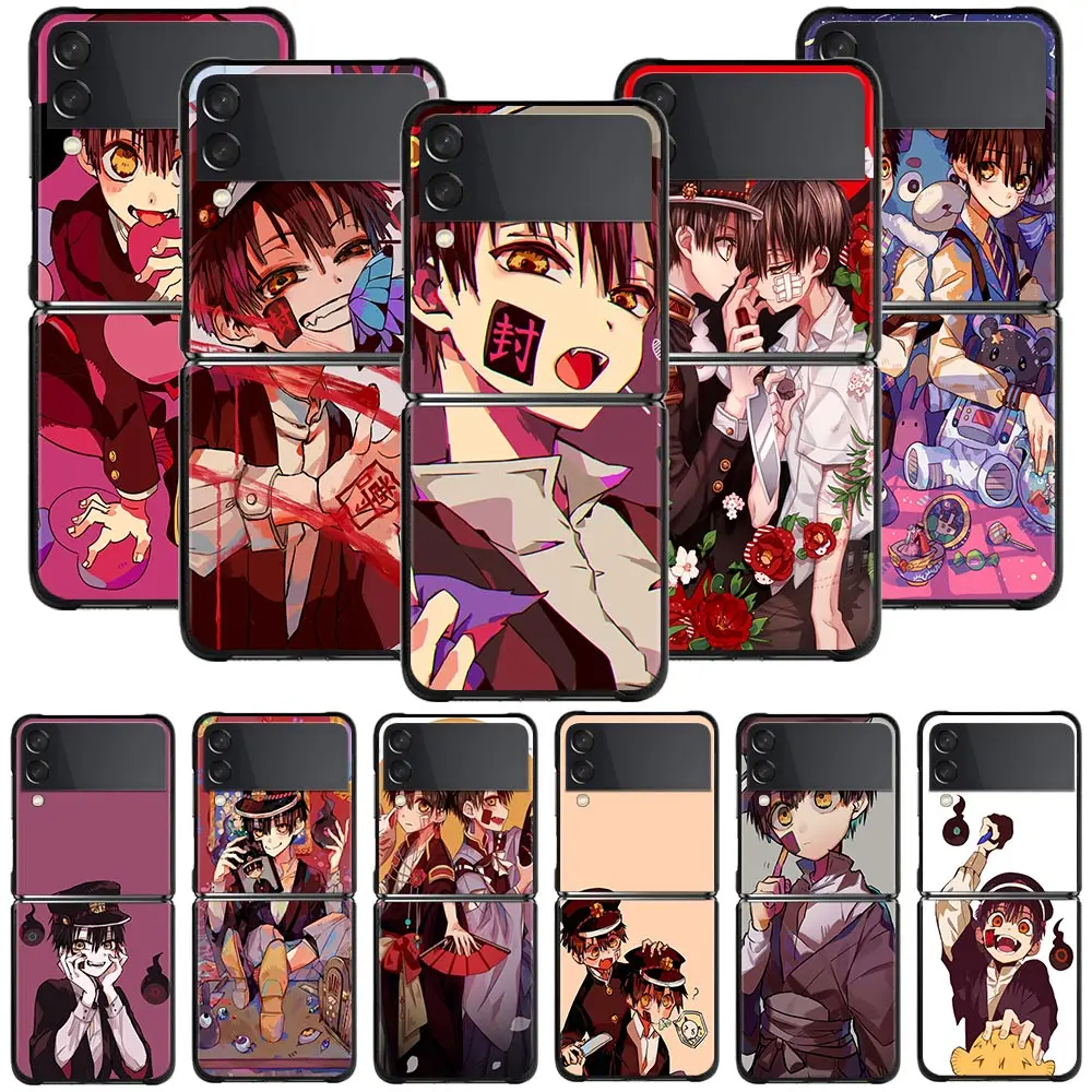 

Phone Case For Samsung Galaxy Z Flip3 5G Hard PC Fundas For Samsung Z Flip 3 5G z flip Coque Balck Cover Hanako kun