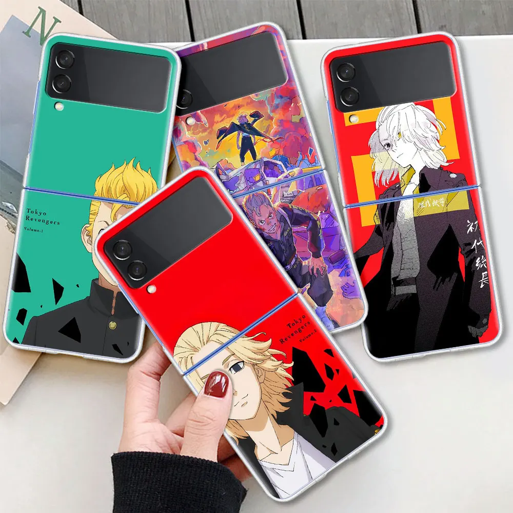

Japan Anime Tokyo Revengers Case For Samsung Galaxy Z Flip 3 5G Transparent Hard Cell Phone Cover ZFlip Clear PC Luxury Shell