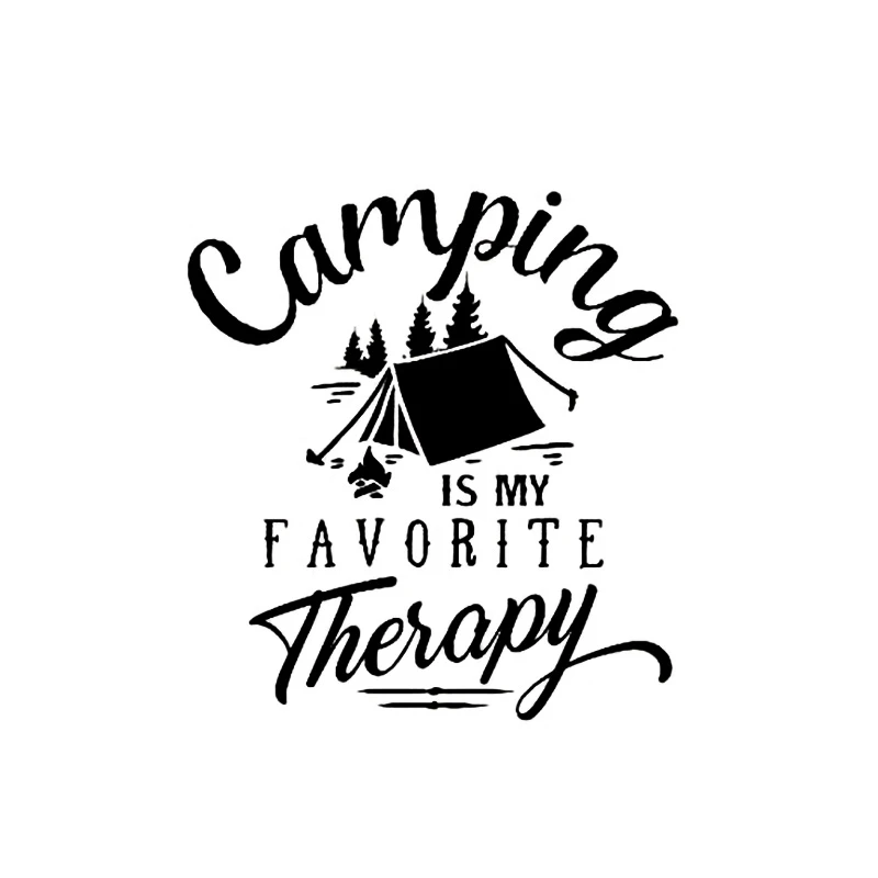 

Funny Camping Is My Favorite Therapy Quotes Trees Outdoors Nature Car Sticker Automobiles Exterior Accessories Vinyl Decals