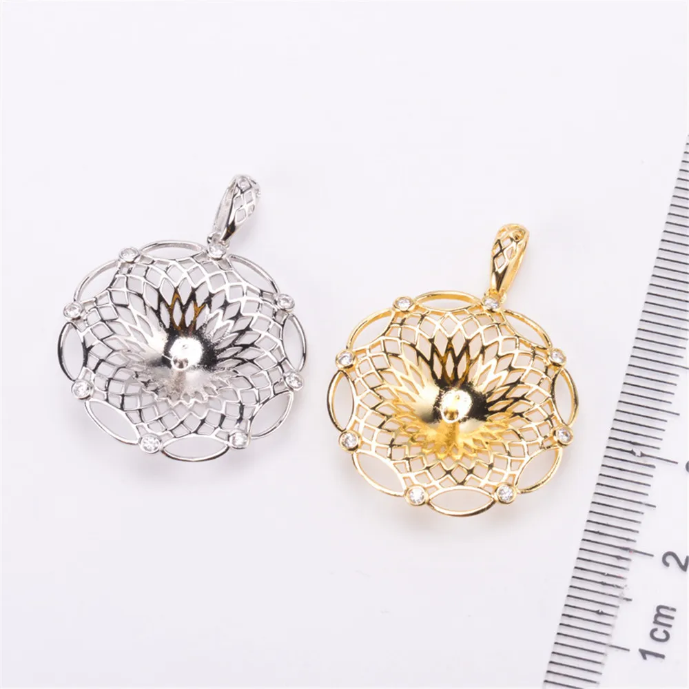 

DIY Pendant base connection Discovery of Jewelry Making Only Pendant Fitting S925 Sterling silver , No Pearl No Chain
