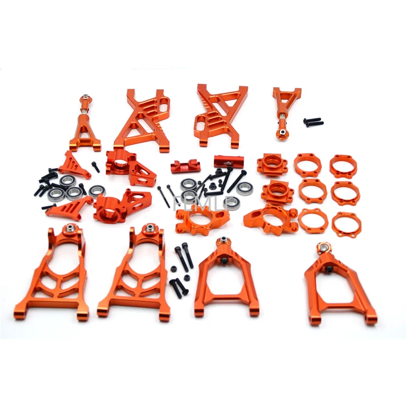 

CNC Metal Suspension Arm Kit with Wheel Hub Carrier Set Fit for 1/5 HPI ROVAN ROFUN KM GTB TS BAJA 5B 5T 5SC