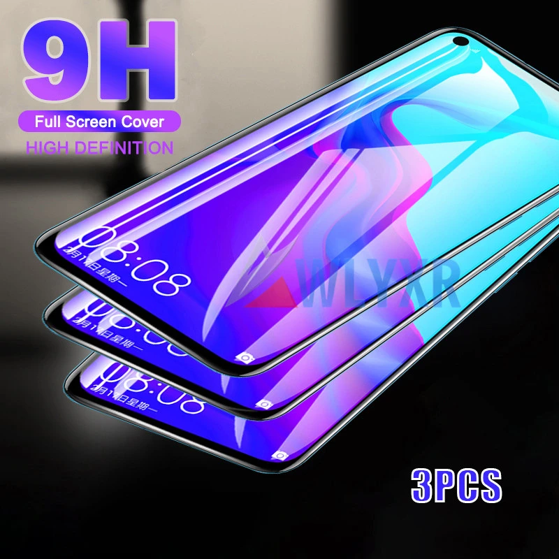

3 шт. 9H Защитное стекло для huawei mate 20 10 P20 P30 Pro Полное покрытие протектор экрана на Honor 20 9X8 S облегченное закаленное стекло