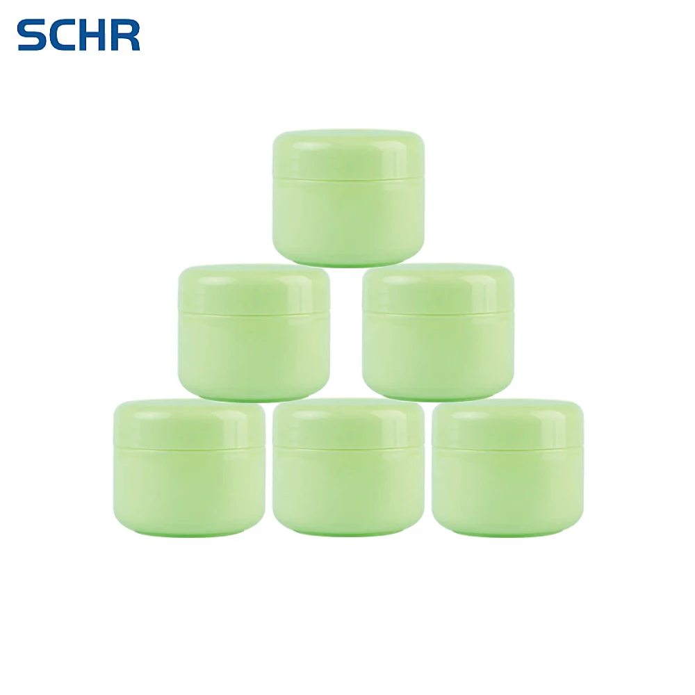 

6pcs Empty Makeup Container 30g Plastic Pot Sample Bottles Travel Face Cream Lotion Cosmetic Jar Cream Packaging