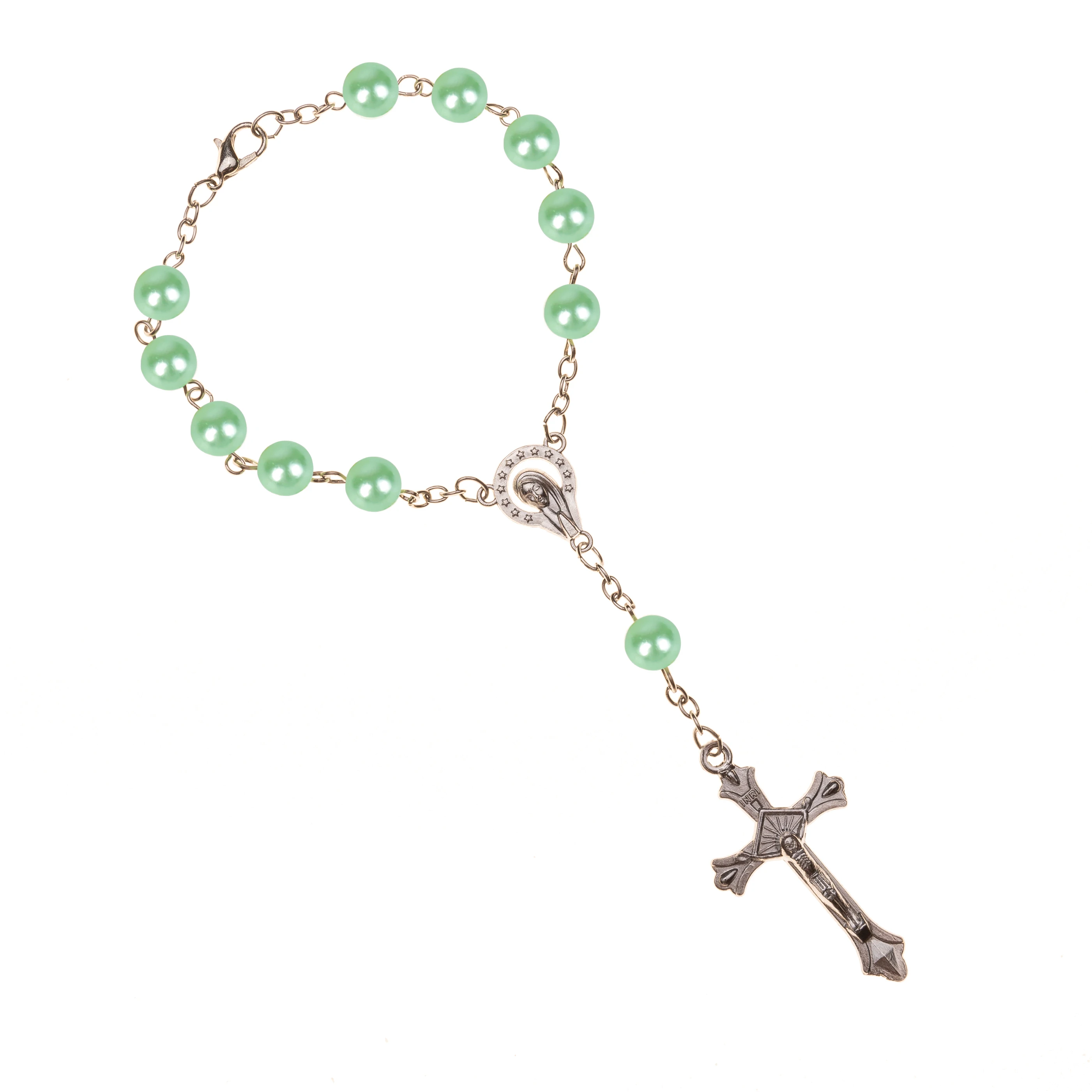 Бесплатная доставка 10 шт. католические четки ожерелье стеклянные бусины