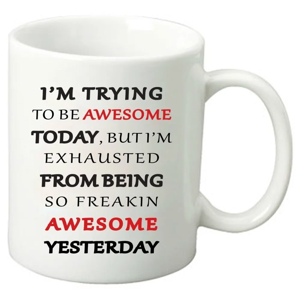 Сегодня я стараюсь быть потрясающим кружки подарки чайное искусство подарок