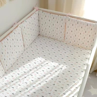 baby crib padded liner breathable durable and static free free combination of anti collision cartoon print bed soft liner