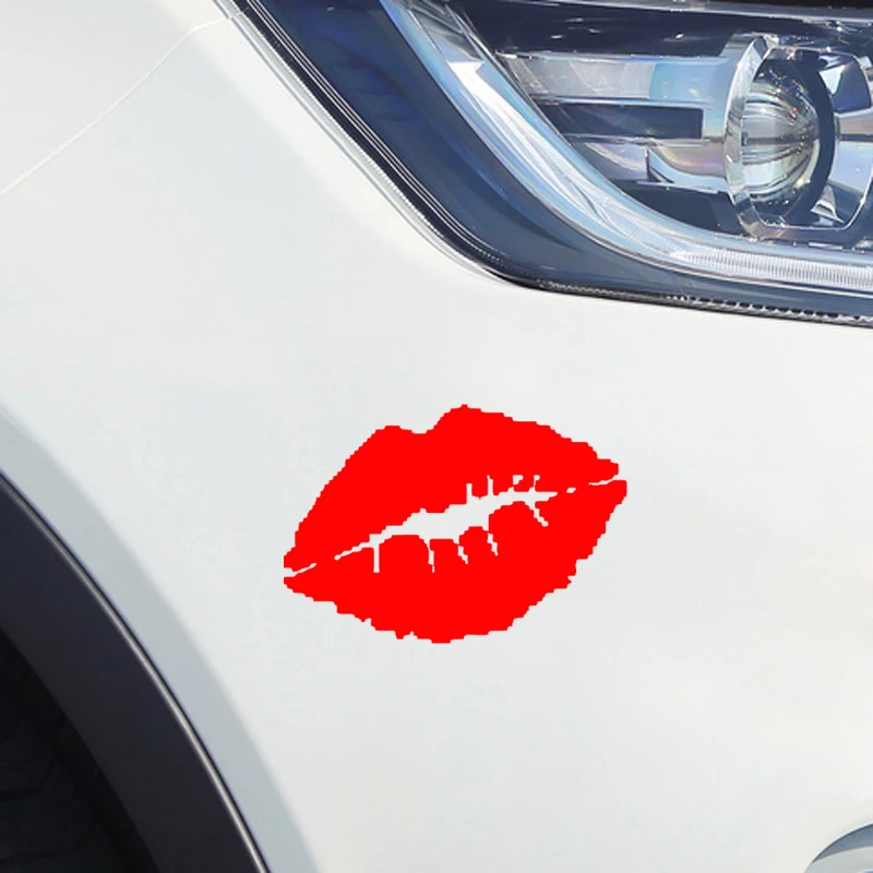 

16*11.1cm Funny lip kiss print sticker DIY Decal Funny Personality Stickers car stickers to cover scratches
