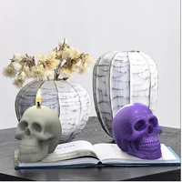 skull silicone candle mold for handmade home desktop decoration gypsum epoxy resin aromatherapy candle silicone mould