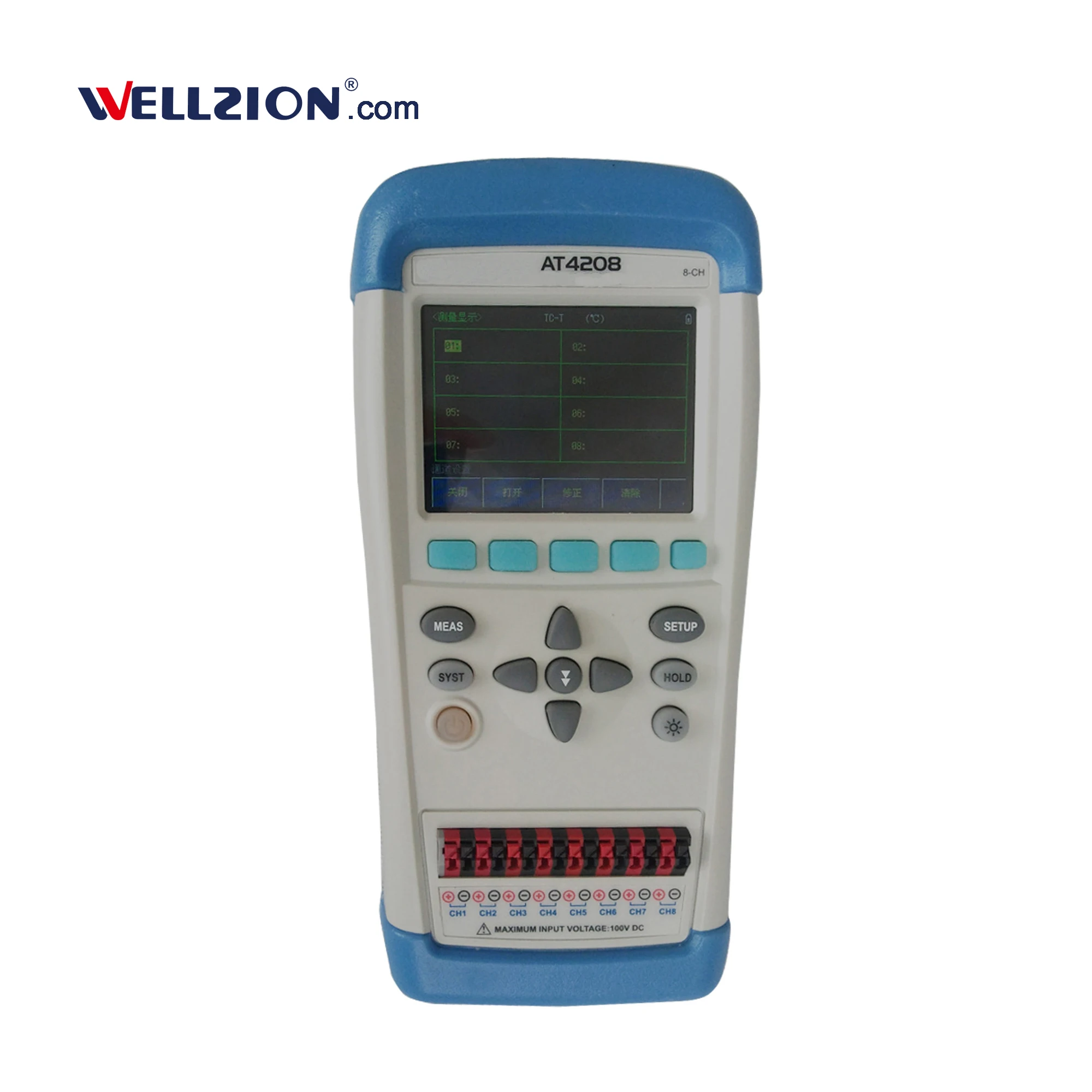 

AT4208,8 channel digital temperature data logger