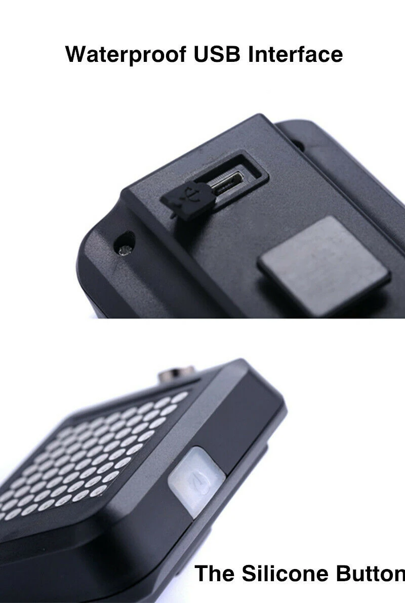 

USB Rechargeable Bike Tail Lamp 64 LED Bicycle Turn Signal Lights with Intelligent Sensor Brake Turn Sign Cycling Accessories