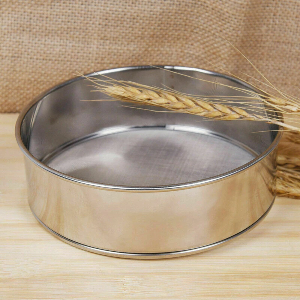 

Muliti-purpose Sieve Tool 25cm Silver Stainless Steel Flour Oil Strainer