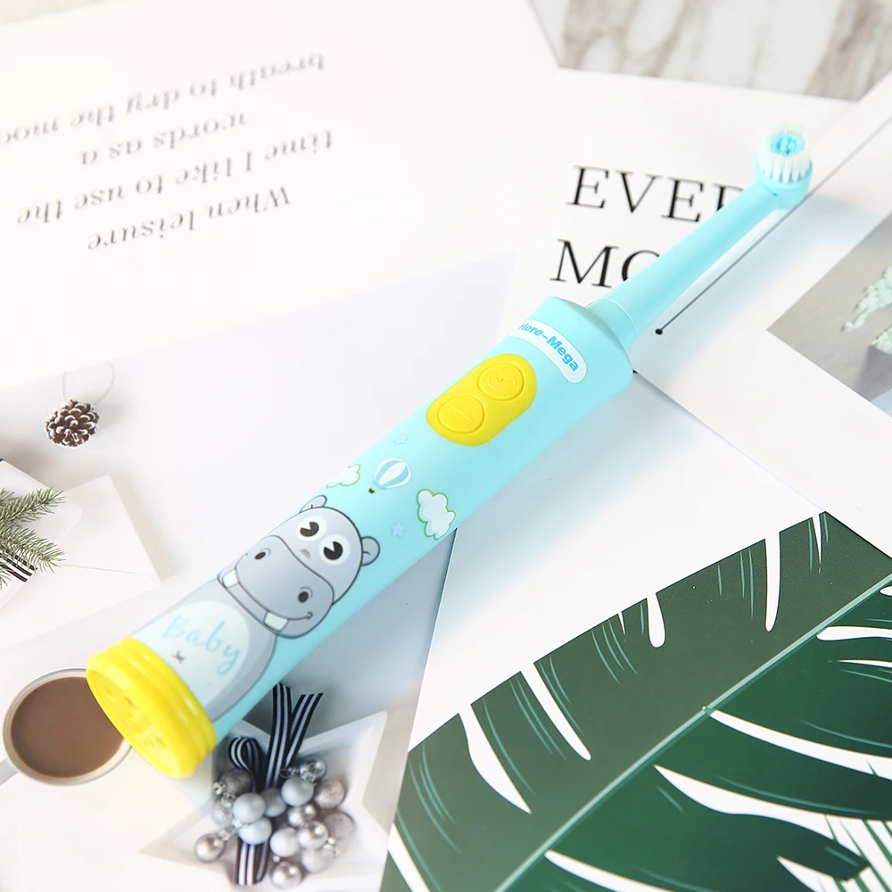 Электрическая зубная щетка с зарядкой от USB вращающаяся детская таймером для