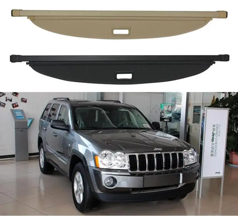 Защитный экран багажника для JEEP Grand Cherokee WK 2005 2006 2007 2008 2009 2010 (черный/бежевый) |