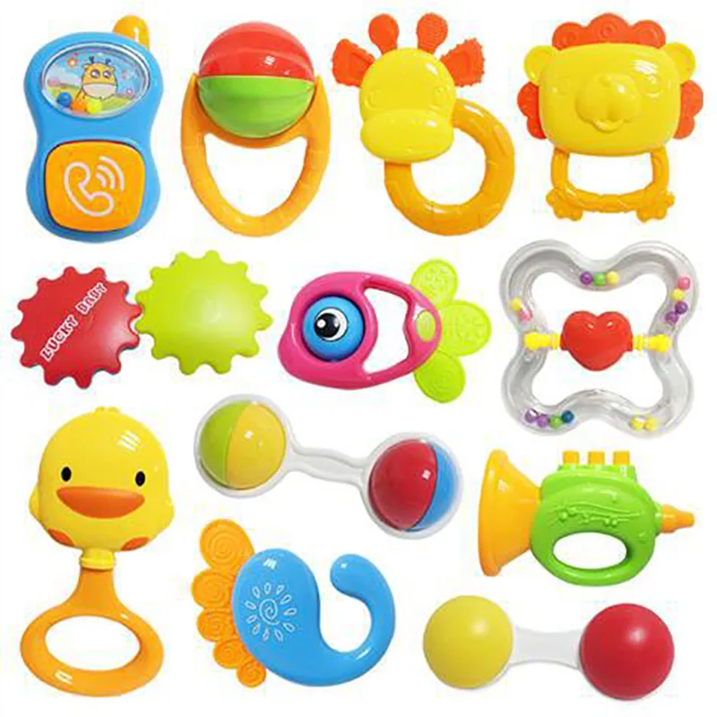 

Infant Rattle Teething Baby Toys Bottle Storage Shake Grab Baby Hand Development Teethers Toy Set Newborn Toddler