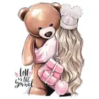 Милые патчи для девочек, красивые наклейки для кукол, моющиеся аксессуары для рукоделия, термопереводная одежда, деко, новые дизайнерские значки, Цветочная нашивка