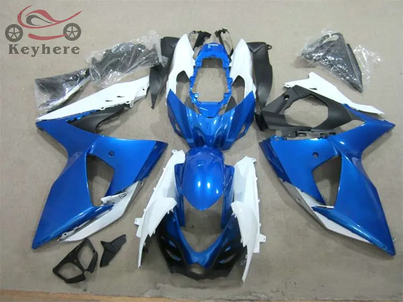 100% комплект обтекателей для литья под давлением Suzuki GSXR1000 2009 2010 2011 2012 синие и белые