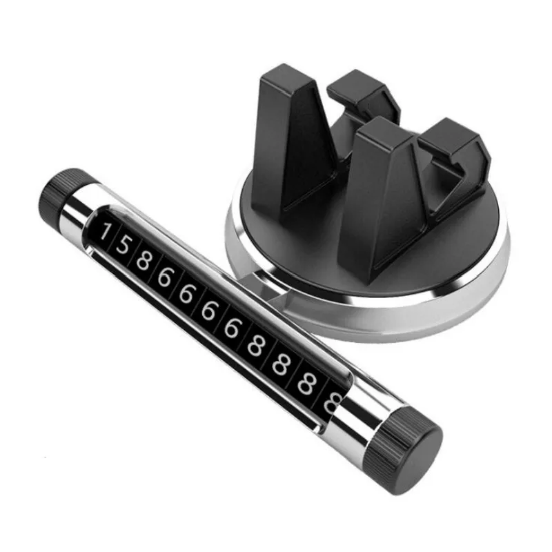 Автомобильный карточка с телефоном для временной парковки подсветкой поворотом