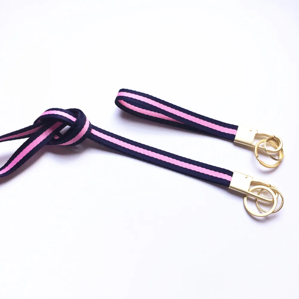 Плоский плетеный полосатый окрашенный шейный шнурок длинный ремешок и на