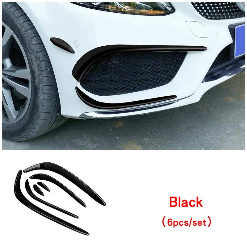 Black pcs Передняя противотуманная фара для mercedes w205 amg Mercedes c Класс аксессуары W205 mercedes w205 углеродное волокно внешняя отделка - Название цвета: Black pcs
