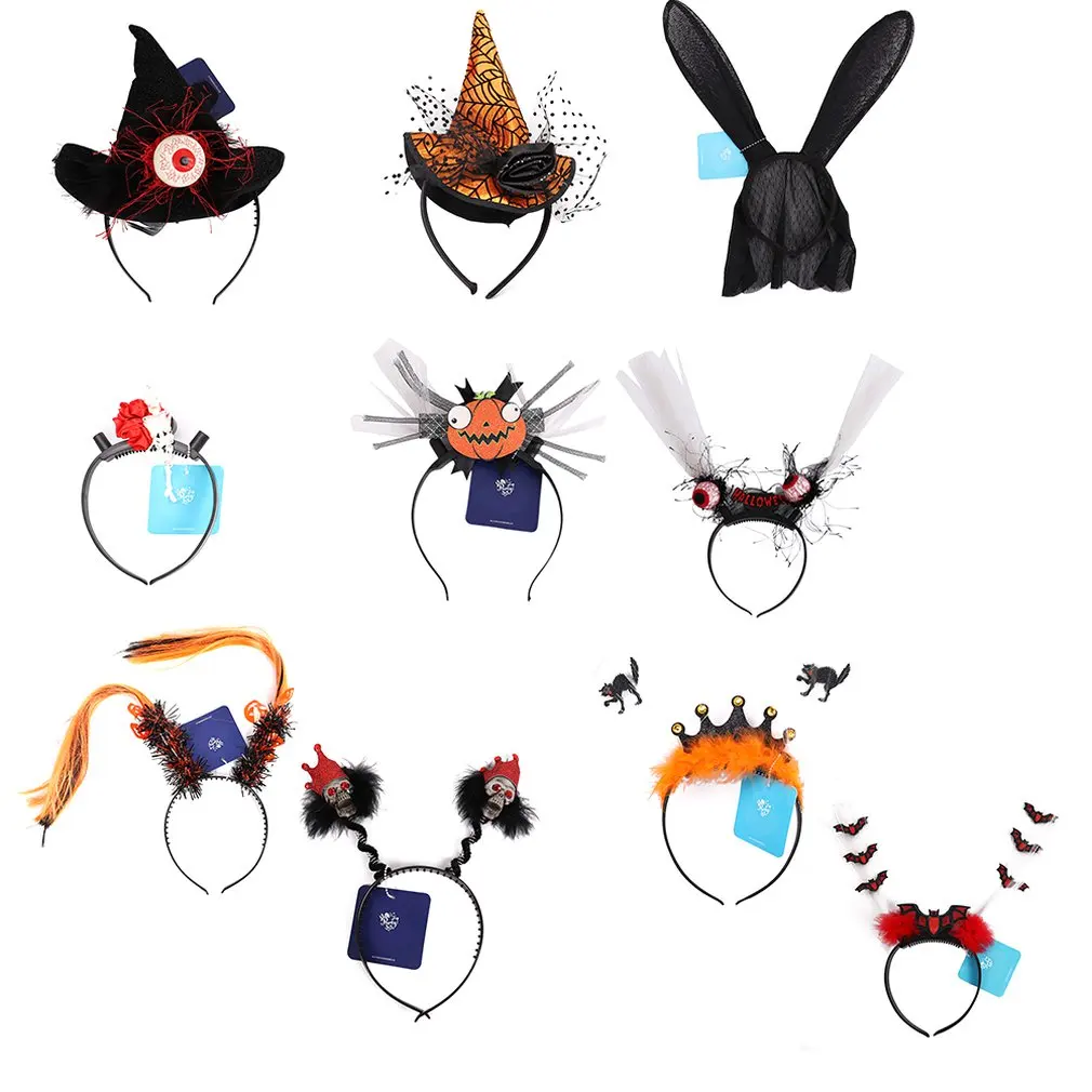 Повязка на голову для Хэллоуина ведьма глазный шар паук кролик повязка украшение