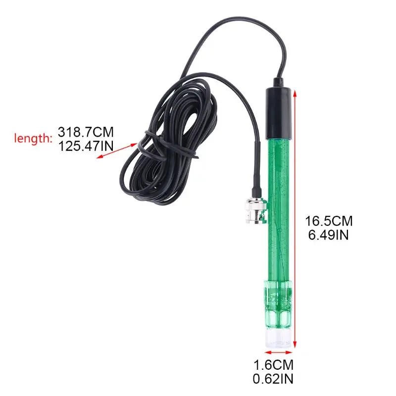 

ORP Redox Electrode Combination BNC Type Connector Replacement Probe for Tester Meter 14cm Long 1.2cm Diameter 300cm Extra Long