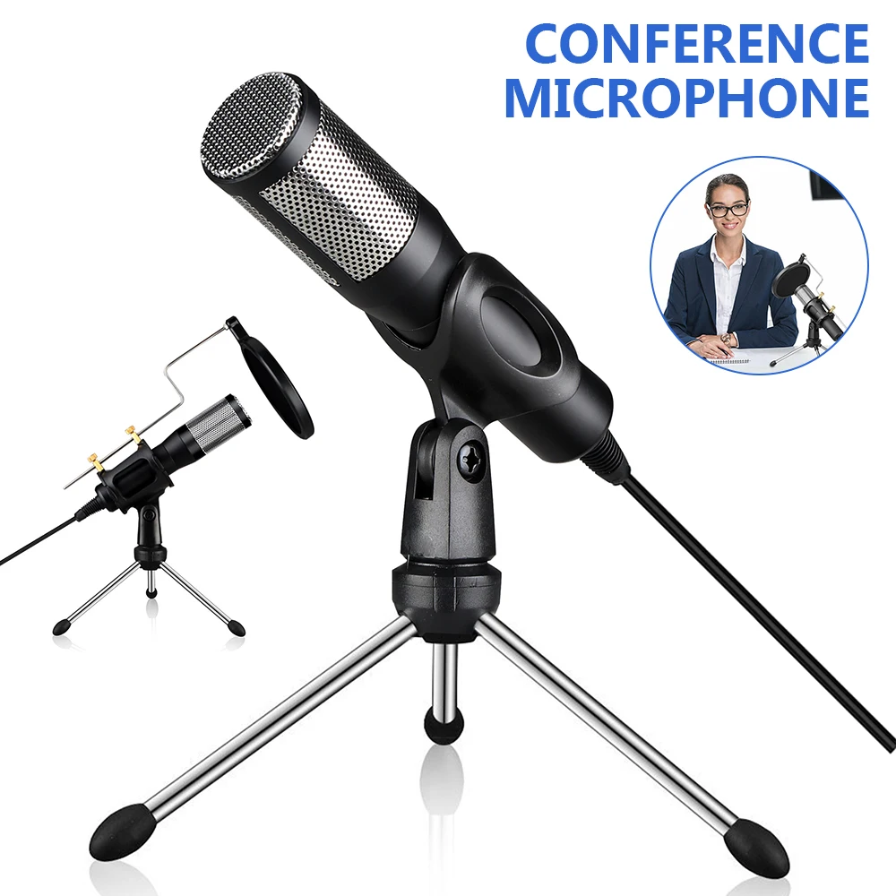 

Профессиональный конденсаторный микрофон для караоке, микрофон с подставкой для компьютера, Windows, Studio, Iphone, Android, микрофоны для записи