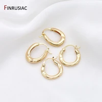 2021 european personality oval shape gold plated hoop earrings for women gift statement round earrings women accessories