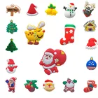 Магнитные наклейки из ПВХ, 1 шт., милые рождественские Мультяшные магниты, сувенир для вечеринки, домашний декор, этикетка для холодильника